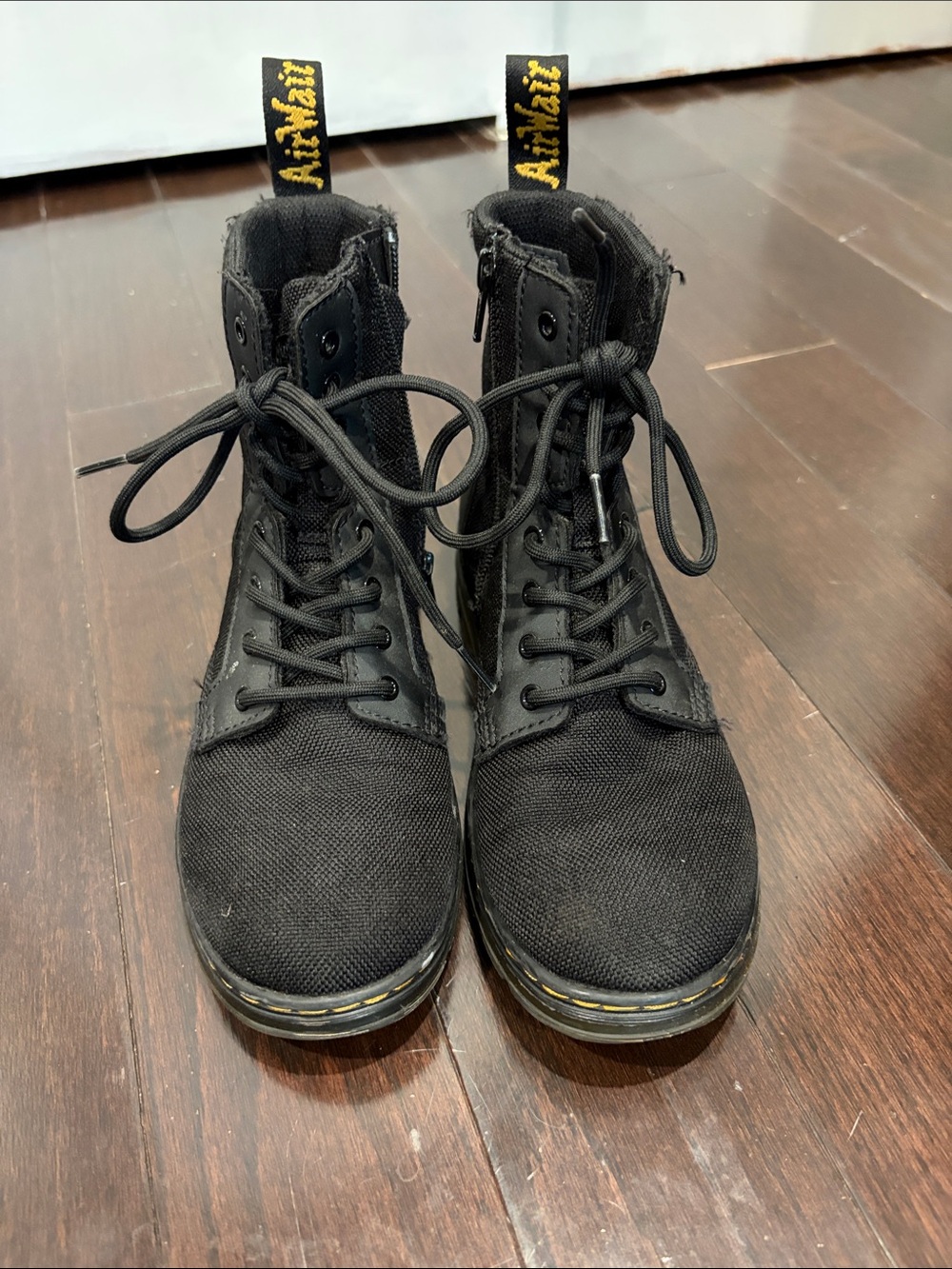 Dr. Martens Black Lace-Up Kids' Combat Boots